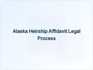 Alaska Heirship Affidavit Example Process